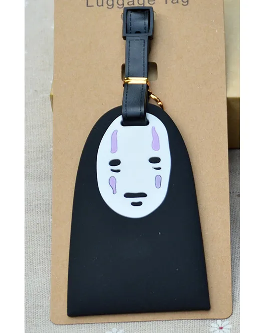 Япония Хаяо Миядзаки Унесенные призраками Тоторо без лица мужские багажные бирки ПВХ Тавель аксессуары посадочные идентификационные багажные этикетки - Цвет: B