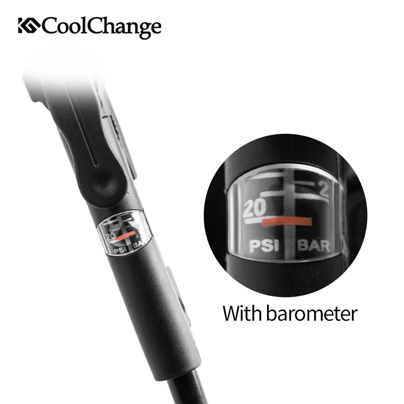 CoolChange 120PSI Портативный мини велосипедный насос из алюминиевого сплава MTB дорожный