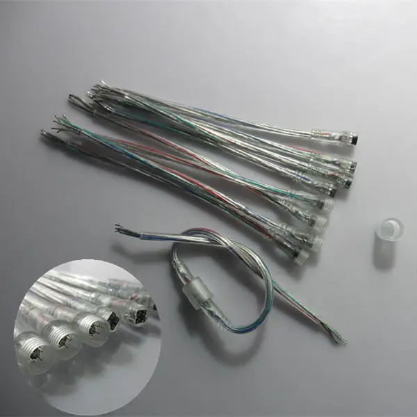 

5/10/20/50 pairs 4Pin Transparent DC Male to Female Connector Waterproof Cable IP68 for LED Light Strip led modules string