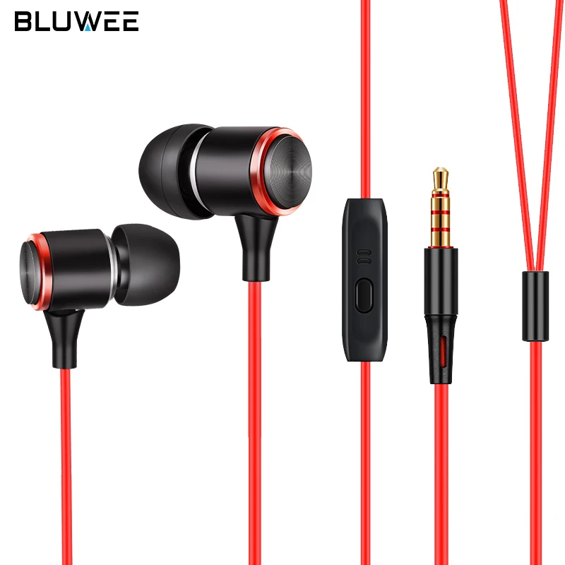 Metal In Ear Noise Isolating Sweatproof Wired Earphones Heavy Bass