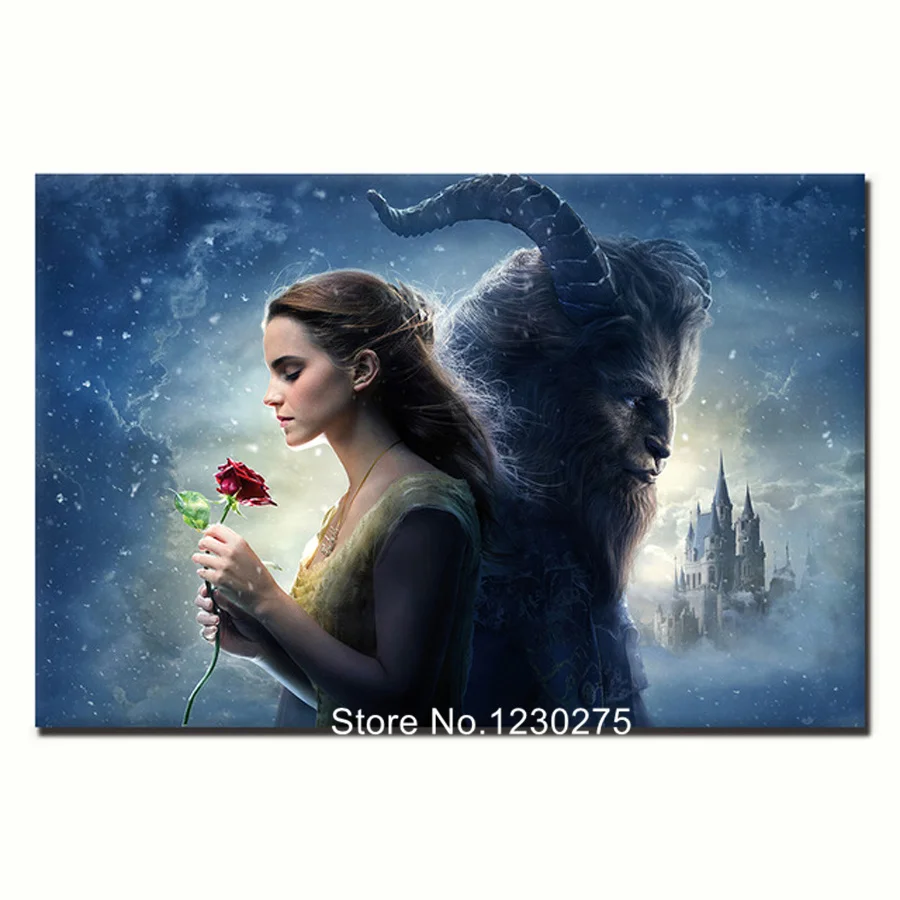 

Diy 5D Mosaic Full Diamond Embroidery Rose Beauty Beast Diamond Painting Cross Stitch Square Rhinestone Arts Home Decor BG418
