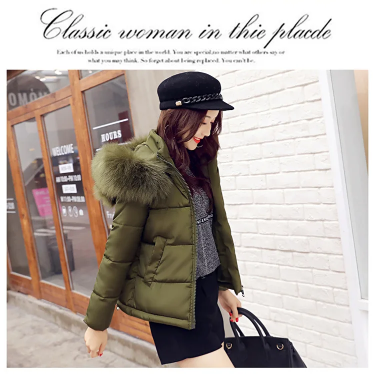 Женское пальто, куртка с воротником и капюшоном, женская зимняя куртка, Женская парка, тонкий короткий женский пуховик, 4 цвета