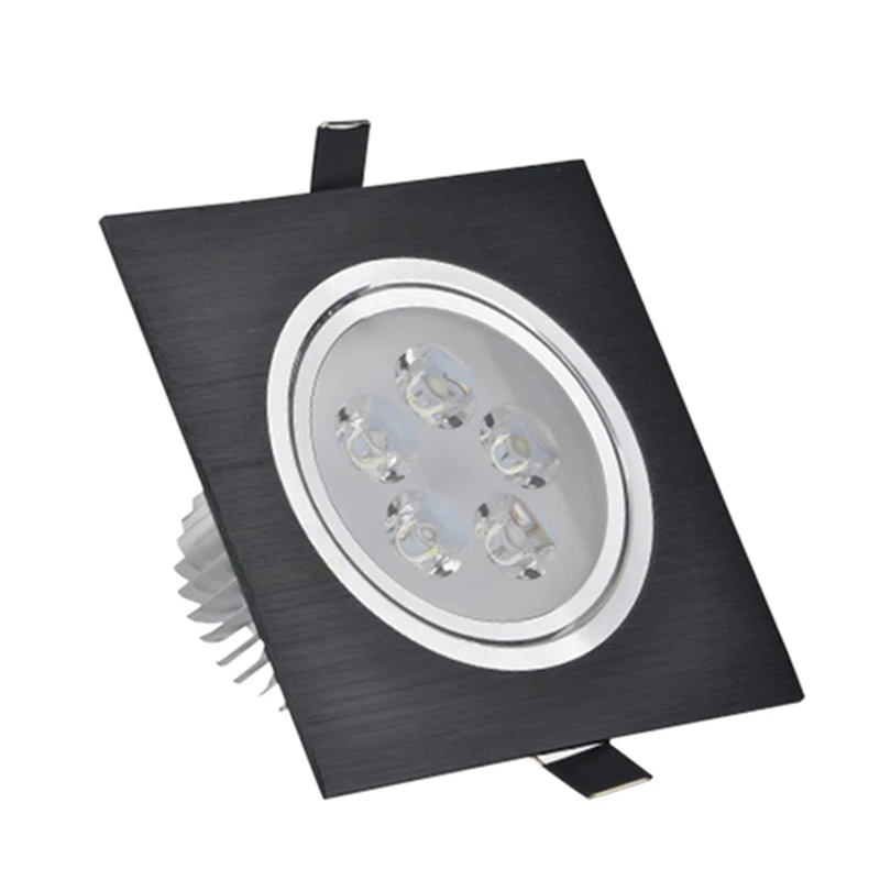 Квадратный серебристый/черный светодиодный Встроенный с регулируемой яркостью потолочная лампа 9 Вт 15 Вт 21 Вт AC85-265V Светодиодный прожектор для шкафа светодиодный драйвер