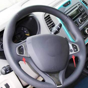 

ABS Chrome Interior Car Steering wheel Button frame cover trim For Renault Clio IV 2013 2014 2015 2016 2017 2018 5door Hatchback