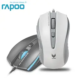 Оригинальная игровая мышь Rapoo V300C, 7 кнопок, оптическая USB Проводная светодио дный мышь