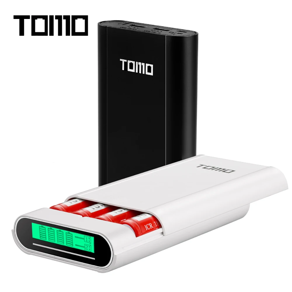 

TOMO M4 DIY Power Bank Battery Charger Dual USB 5V Powerbank Case LCD Screen For 4 x 18650 Li-ion Battery Cellphone (NO Battery)