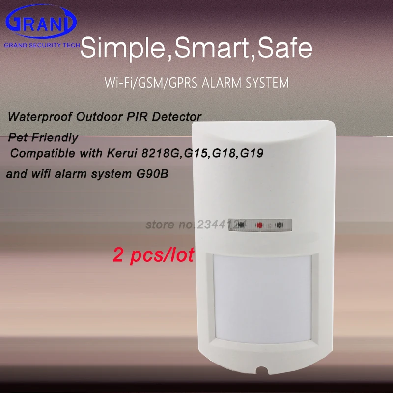 Wireless Pet Friendly Waterproof Outdoor PIR Detector Alarm Motion