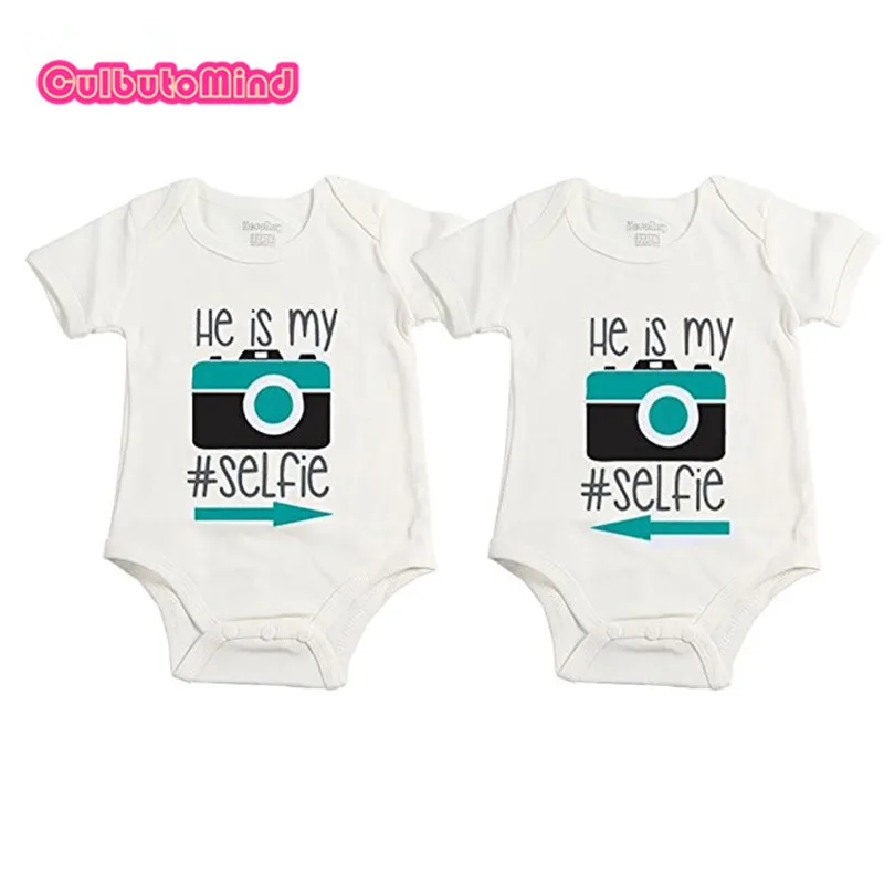 

NewBaby clothing Twin set white Boy and Girl Cotton Bodysuit Includes 2 baby Clothing for 0-12M infant baby 0-12M Free Shipment