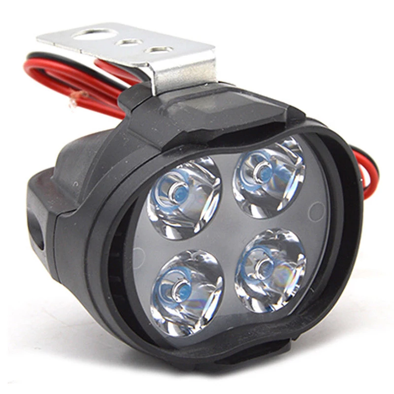 JX-LCLYL 1pc 12W Waterproof Motorcycle E-bike LED Headlight Spot Fog Light White