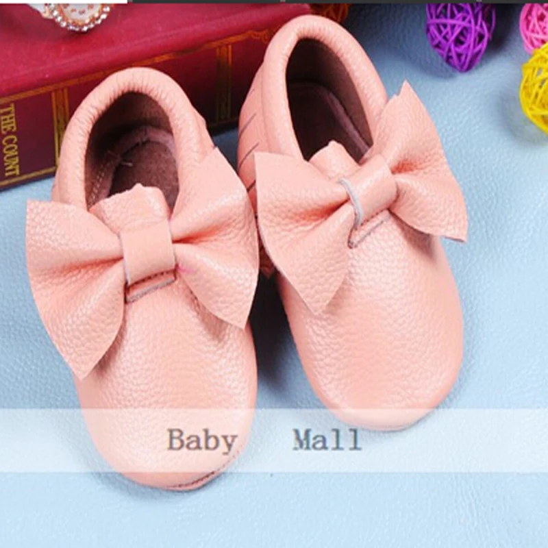 

Genuine Leather Baby Moccasins Shoes Newborn Rubber Sole First Walkers Boys Toddler Shoes Infant Girls Anti-slip Prewalkers