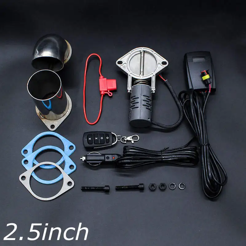 

2'' 2.5'' inch Electric Exhaust Valve Control Downpipe Aluminum-magnesium Alloy Exhaust Cutout kit Catback Wireless Remote