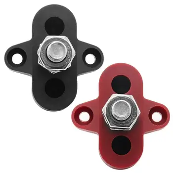 

Bus Bar Power Terminal Block Heavy Duty M8 Positive Power Distribution Stud for Truck RV Boat Car Electronics Accessories Black