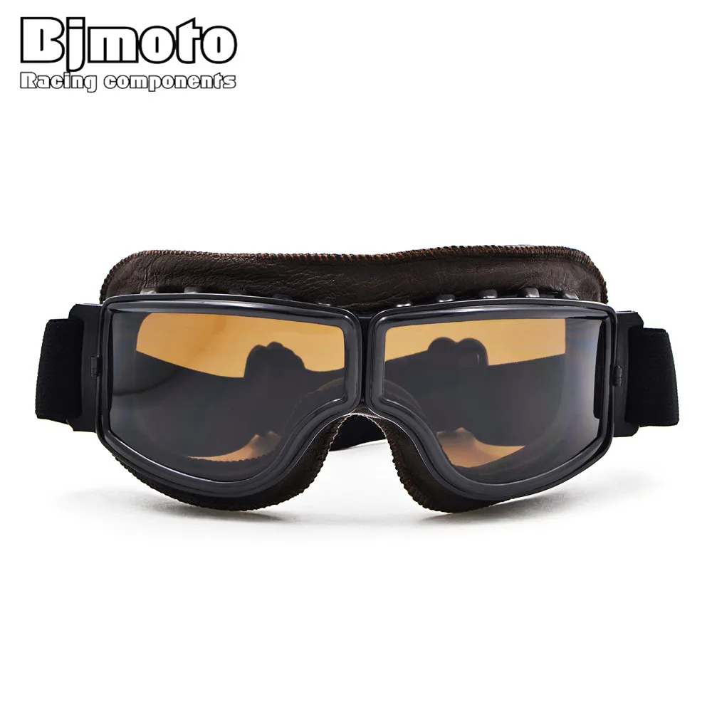 

BJMOTO Fashion 2018 High Quality Brand Cool Retro Harley Motorcycle Helmet Goggles UV Protection Eyewear Lense Goggles