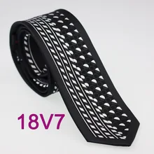 YIBEI Coachella галстук с плетением черный галстук с узким белым геометрические Галстуки Тощий микрофибра 6 см галстук матч платье рубашки