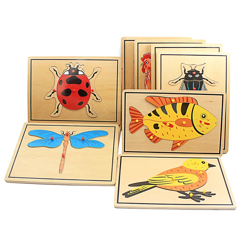 Bébé jouet enfants Montessori Science jouets animaux Puzzle pour enfants bois pour l'éducation de la petite enfance formation préscolaire apprentissage