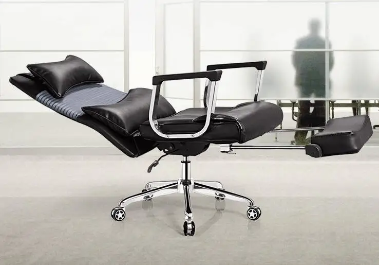 Computer chair leather boss chair high back office lunch break chair.