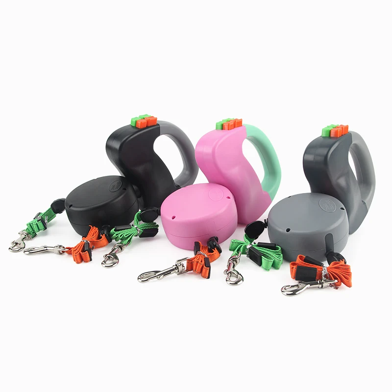 

Retractable Dog Leash Automatic Extending Double Head Pet Dog Leads for Two Dogs
