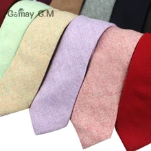 Брендовые модные Шерстяные Галстуки для мужчин высокого качества повседневные однотонные галстуки мужские галстуки s галстук для костюма для свадьбы бизнес красный шерстяной галстук