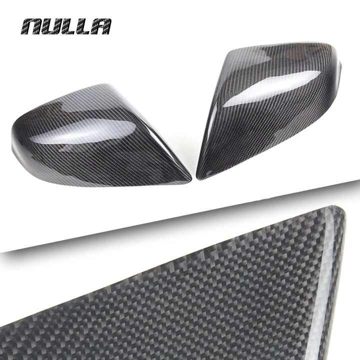 

NULLA Carbon Fiber Car Rear View Side Mirror Cover Add On Sticker for Tesla Model S 60 70 P85 P90D 4 Door Sedan 2014 2015 2016