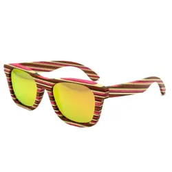 Клевые солнцезащитные очки Для женщин 2019 Для мужчин для девочек круглый поляризованные очки UV400 защиты красочные деревянные рамы