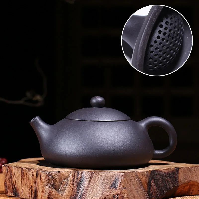 Оригинальный чайник из исинской глины 250 куб. См ручная работа Banyue Dong Piao Zisha черный