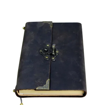 

100% Genuine Leather Handmade Cowhide Diary leather creative notepad kraft inner page Vintage Genuine leather notebook