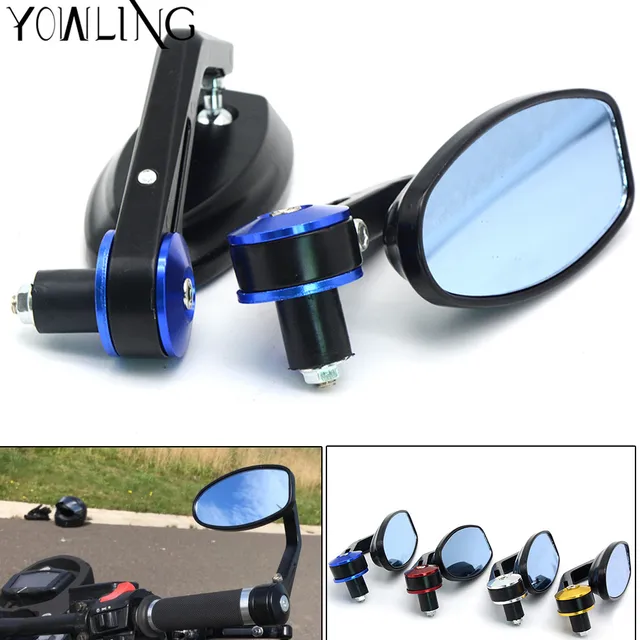 US $19.54 Universal MOTO Motorcycle Scooters Racer Rearview Side View HANDLE BAR END Mirror FOR SUZUKI SV650