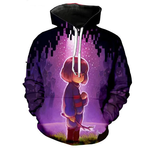 Undertale Cosplay Costume Sans Frisk Cosplay Hoodies Men Women Hooded Jacket 3D Printed Coat Sportswear Sweatshirts S-5XL