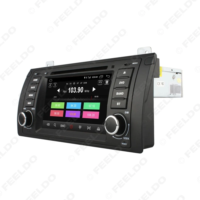 Excellent FEELDO 7" Android 6.0 (64bit) DDR3 2G/32G/4G LTE Octa Core Car DVD GPS Radio Head Unit For BMW 3 Series E39/X5 E53/M5(96~03) 2