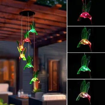 

Chandeliers light color changing solar powered home garden wedding xmas decor LED wind chimes light
