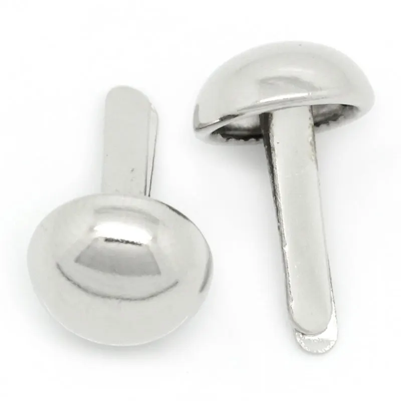 100PCs Silver Tone Dome Metal Decorative Spikes Rivets Studs For Fashion Leather Craft Studs