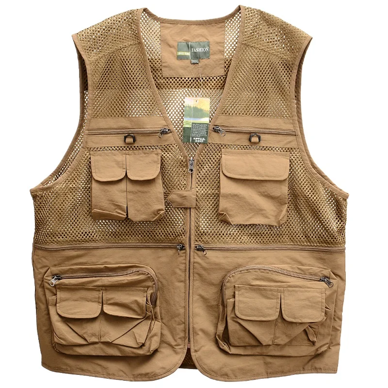 

Mounchain Outdoor fly Fishing Vest Life Jackets Men Jacket fast drying Multi Pocket mesh jackets Life-Saving fishing Vest pesca
