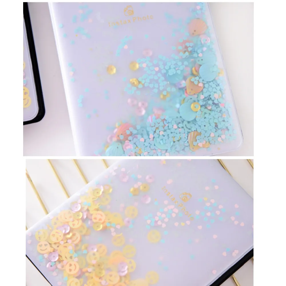 64 Pockets Mini Colorful Quicksand Sequin Photo Album For Fuji Instax Mini 7s 8 9 25 50 70 90 SP1 Camera Film or 3 inch Photo 64 Pockets Mini Colorful Quicksand Sequin Photo Album For Fuji Instax Mini 7s 8 9 25 50 70 90 SP1 Camera Film or 3 inch Photo