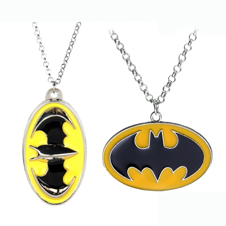 Hot DC Comics Movie Superhero Batman Necklace Pendants Enamel Bat