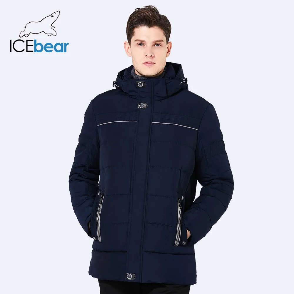 Здесь продается  ICEbear 2017 Short Stand Collar Jacket For Men Winter Thick Casual Male Cotton Coat Threaded Cuffs Windproof Warm 17MD811  Одежда и аксессуары