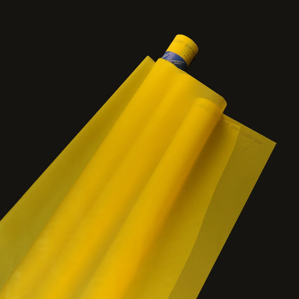 

77T 195Mesh 55UM 165CM Yellow 1Meter Polyester screen printing mesh ste