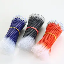 0,38 мм 20 шт./пакет стержни для гелевых ручек подпись в офисе стержни цвета — красный, синий, черный пополнения чернил офисные школьные принадлежности для офиса письменные принадлежности