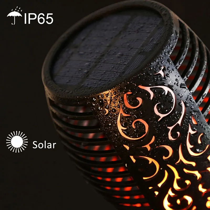 96 Led Solar Flame Lamp IP65 Waterproof For Garden Landscape Decor Garden Lawn Torch Light Landscape Lights 1/2/3/4Pcs