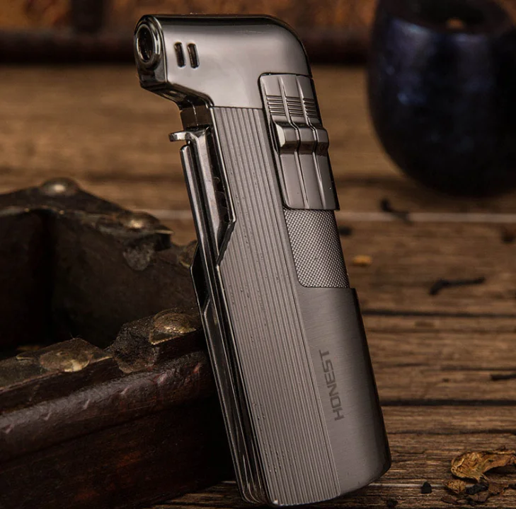 Дешево Креативные инструменты для табачных труб, зажигалка, струйный бутановый фонарь, газовая сигарета, надувная Зажигалка из нержавеющей стали, ...