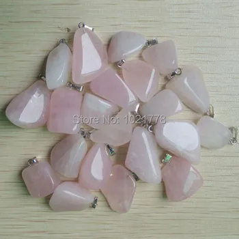

Wholesale 50Pcs/Lot 2017 Fahsion Hot Sell natural quartz Irregular shape Charms Pendants for women Free shipping