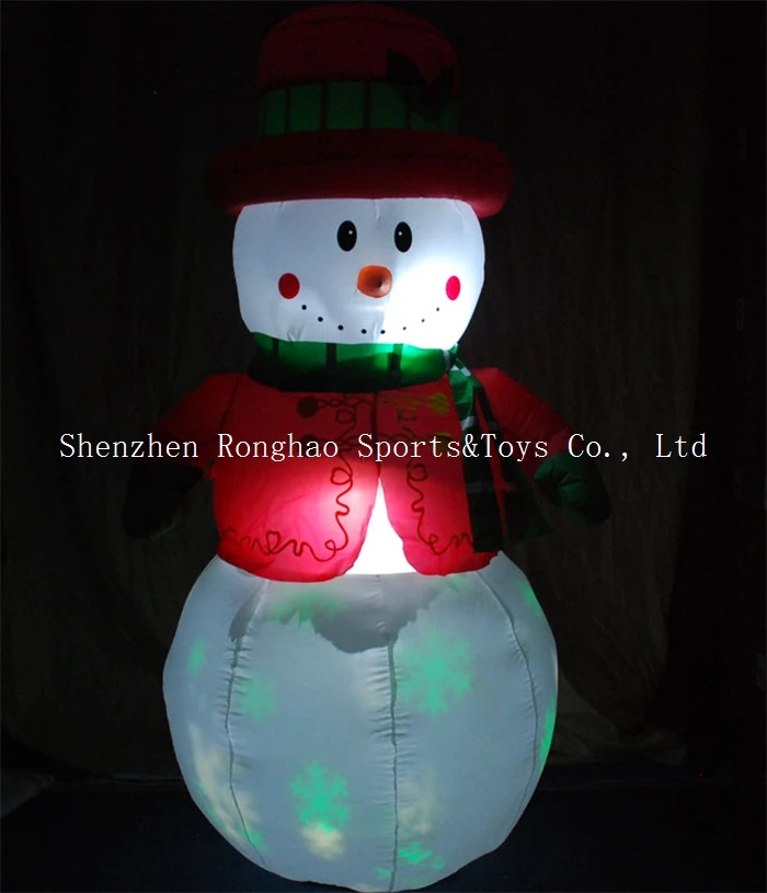 Рождественский надувной 6' снеговик с подсветкой светодиодный светящийся наружный газон