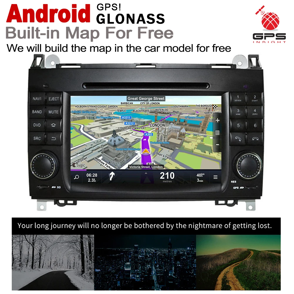 Clearance For Mercedes Benz B Class W245 2005~2011 NTG 7" HD Stereo 2 DIN Android Car DVD GPS Navi Map multimedia player radio System 2