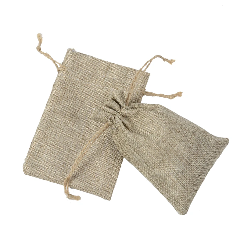 2018 Newest Jute Burlap Drawstring Favor Bags for Candles Handmade Soap