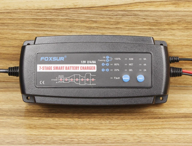 FOXSUR-Chargeur de batterie de voiture intelligent, chargeur de