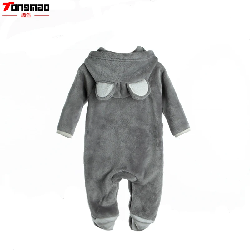 

Burst Models Fall Andone - piece Winter Three - Dimensional Animal Modeling Flannel Baby Romper Solid