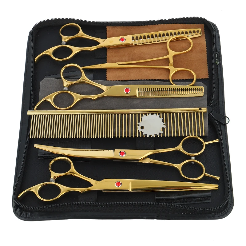 Tesoura para Cabeleireiros Tesoura para Corte de Cabelo Japão Polegada Barbeiro Suprimentos Titânio Profissional Cabeleireiro 440c 7