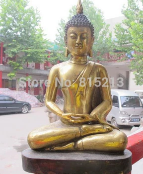

bi001198 Thailand Buddhism Temple Bronze Gild Rattanakosin Sakyamuni Buddha statue