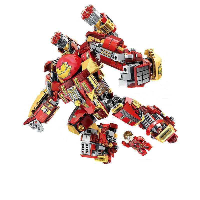 

Super Cool The Avenger Hero Iron-man MK44 Anti-Hulk Armor Model Building Blocks Kit Kids Toys 616pcs
