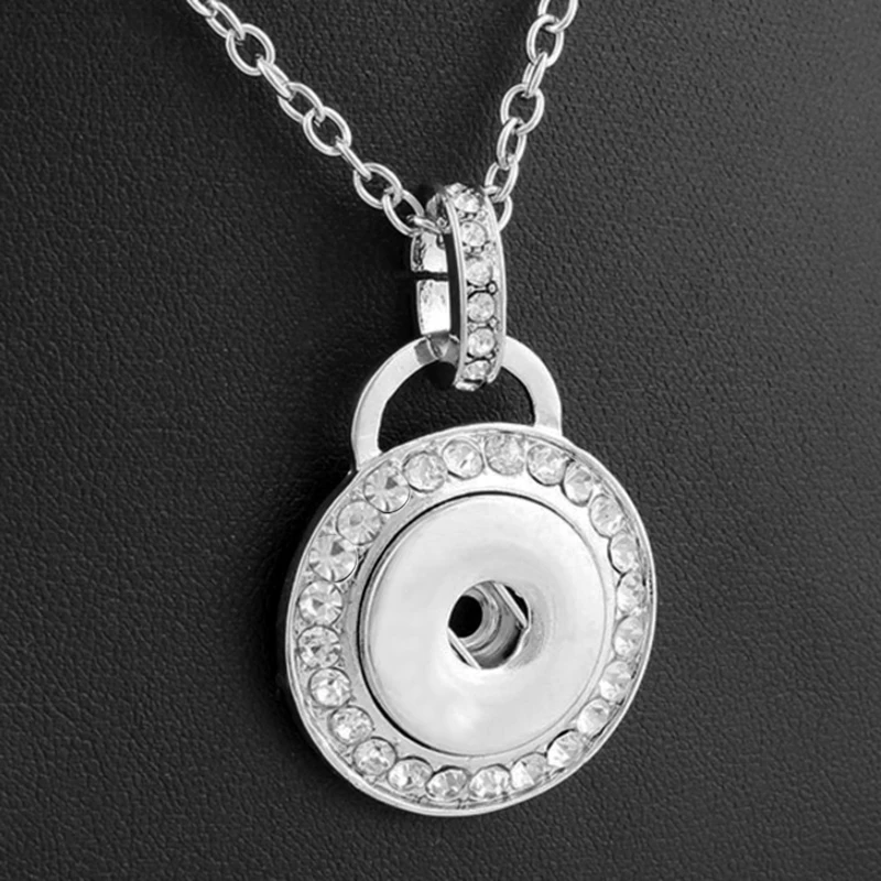 

XH5953 crystal round snap button Necklace ( fit 18mm 20mm snap button )