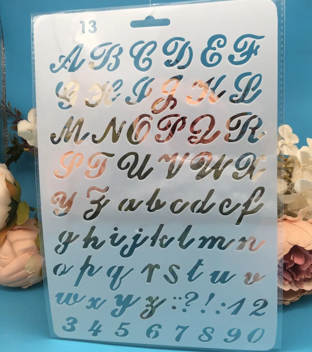 27.5x19cm Alphatbet Letters 3 Diy Craft Layering Stencils Painting